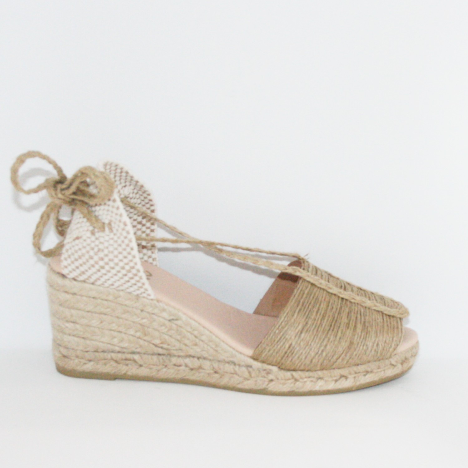 Mujer cuñas Cayetana Lino natural dcha