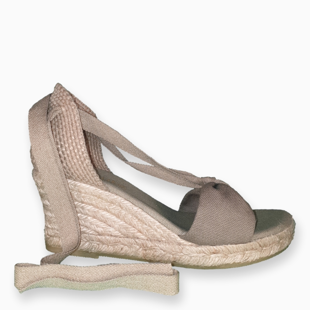 Mujer cuñas Penélope Lona lisa yute derecha